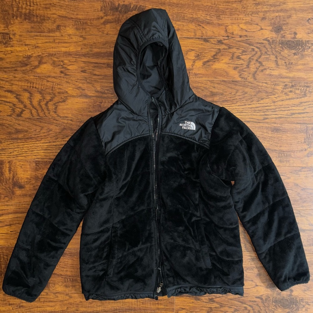 The North Face Perseus Reversible Black Hooded Jacket Kids Puffer Ski Snow Coat